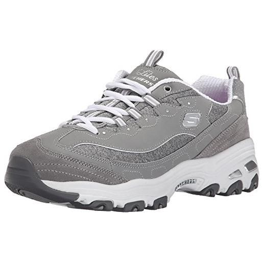 Skechers, d'lites biggest fan wide, sneaker, donna, nero (bkwp), 37.5 eu