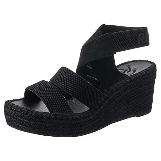 REPLAY susan web, sandali donna, 003 black, 38 eu stretta