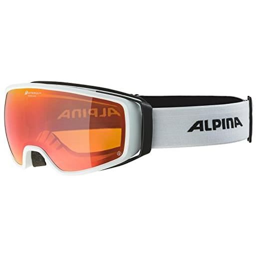 ALPINA unisex - adulti, double jack plnt q-lite occhiali da sci, black matt, one size
