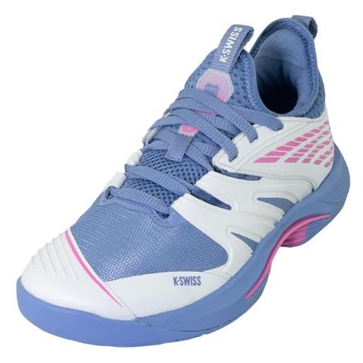 K-Swiss scarpe da tennis speed trac da donna, blanc de blanc/blu nilo/fiore del deserto, 42 eu