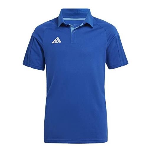 adidas tiro23 c co poy polo shirt (short sleeve), royblu/blu, 176 unisex-bambini e ragazzi