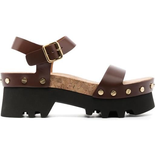 Chloé sandali owena - marrone