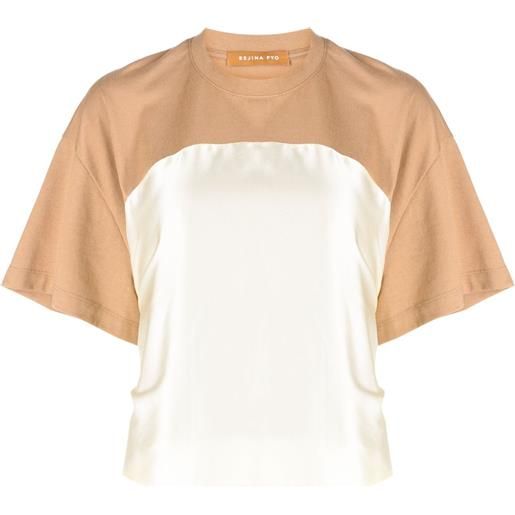 Rejina Pyo t-shirt wynne bicolore - marrone