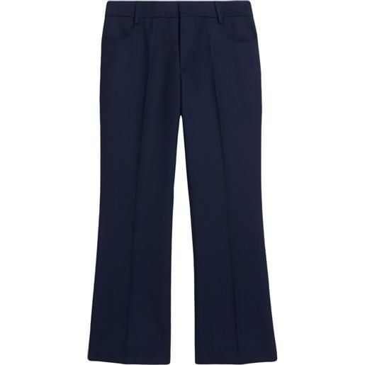 AMI Paris cropped flared trousers - blu