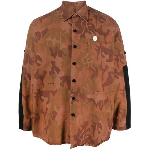 OAMC camicia con stampa camouflage - arancione