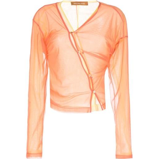 Rejina Pyo blusa asimmetrica - arancione