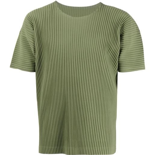 Homme Plissé Issey Miyake t-shirt plissettata - verde