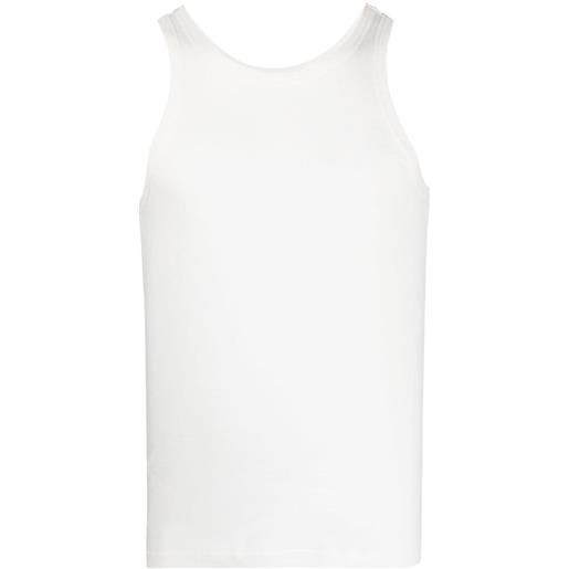 Saint Laurent top smanicato - bianco