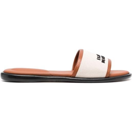 ISABEL MARANT sandali slides con stampa - toni neutri