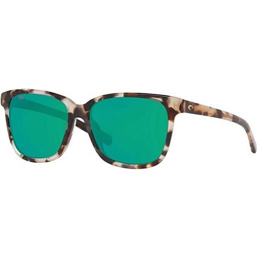 Costa may mirrored polarized sunglasses oro green mirror 580g/cat2 uomo