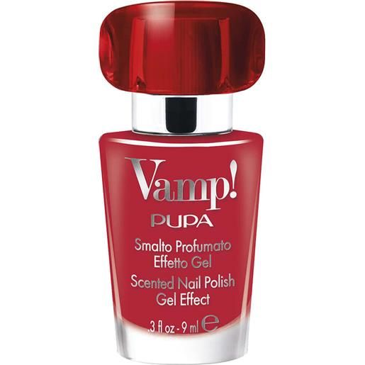 Pupa vamp!Nail polish smalto profumato effetto gel - fragranza rossa 216 - hot flame