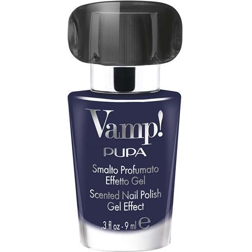 Pupa vamp!Nail polish smalto profumato effetto gel - fragranza nera 313 - midnight blue