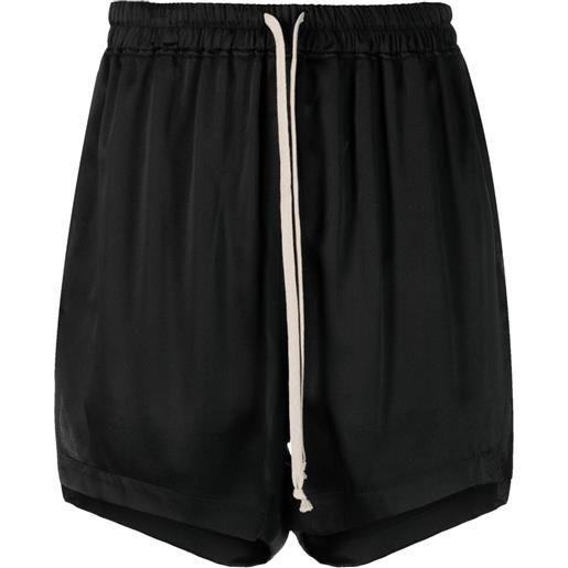 Rick Owens shorts con coulisse - nero