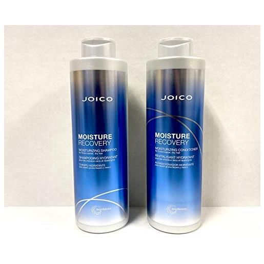 Joico moisture recovery shampoo & conditioner liter duo set (33.8 oz) w/ free pumps by Joico