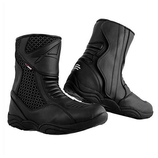 A-Pro stivaletto moto basso impermeabile stivali touring calzature turismo nero 46