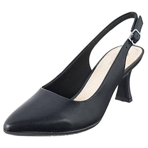 Clarks kataleyna step, pump donna, pelle nera, 38 eu