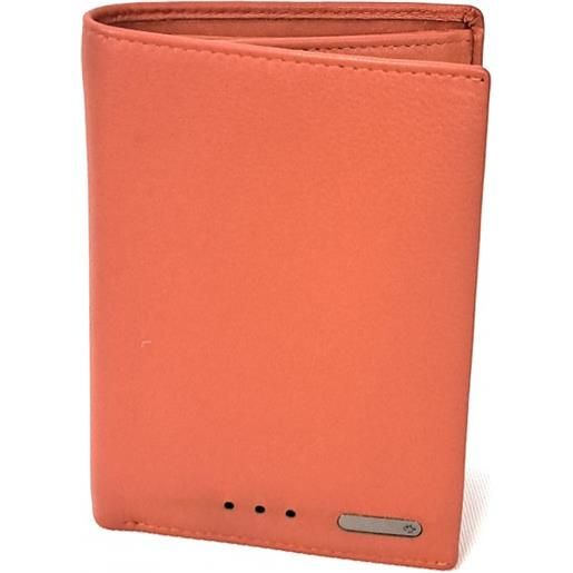 Samsonite portafoglio verticale in pelle con portamonete uomo Samsonite colored stripe slg orange 144465