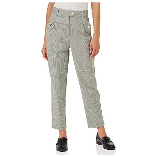 Peppercorn myra high waist cropped pants donna, nero (9000s black stripe), s