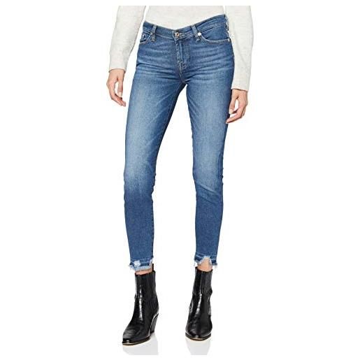7 For All Mankind the skinny crop jeans, mid blue, 23 donna