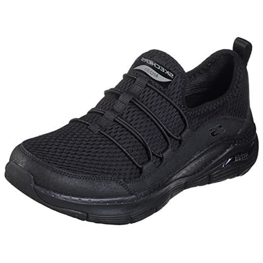Skechers arch fit lucky thoughts, sneaker donna, nero, 37.5 eu