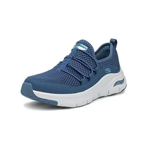 Skechers arch fit lucky thoughts, sneaker donna, nero, 38.5 eu