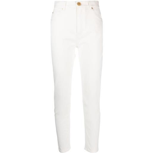 Balmain jeans skinny a vita alta - bianco