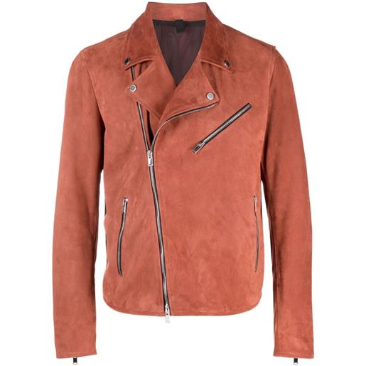 Tagliatore giacca biker con zip - arancione