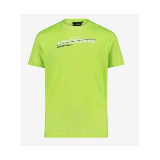 Cmp kid t-shirt m/m cotone tinto capo verde stampa junior bimbo