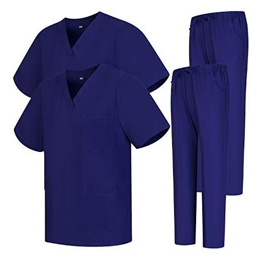 MISEMIYA - pack * 2 pcs - uniforme medica con maglia e pantaloni uniformi mediche camice uniformi sanitarie - ref. 2-8178 - medium, fucisa 68