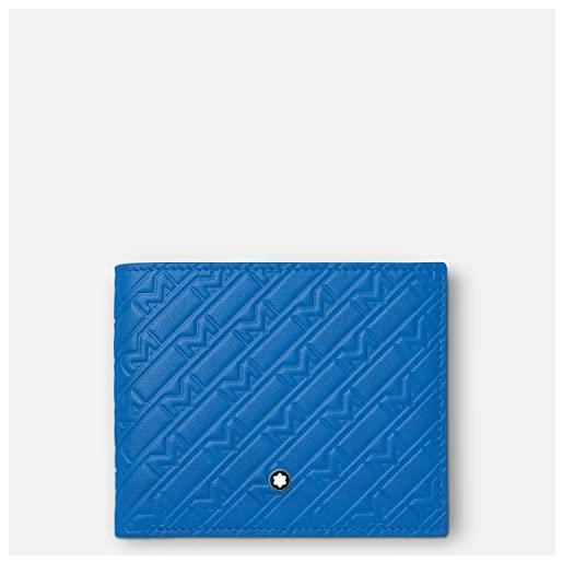 Montblanc m_gram 130027 - portafoglio 8cc in pelle di colore blu, dimensioni: 11 cm x 9,5 cm x 1 cm, blu, 11 cm, moderno