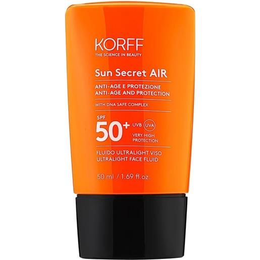Korff Sole korff sun secret - air fluido ultralight viso spf50+ protettivo anti-age, 50ml