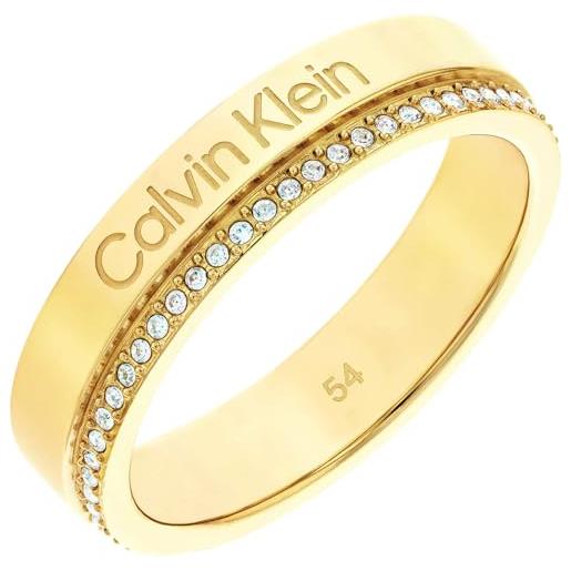 Calvin Klein anello da donna collezione minimal linear con cristalli - 35000201d