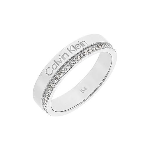 Calvin Klein anello da donna collezione minimal linear con cristalli - 35000200c