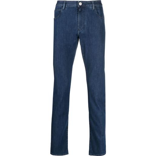 Giorgio Armani jeans slim a vita media - blu