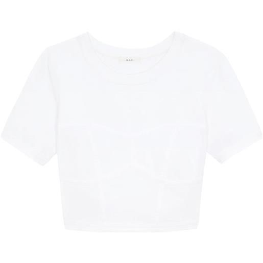 A.L.C. t-shirt wren crop - bianco