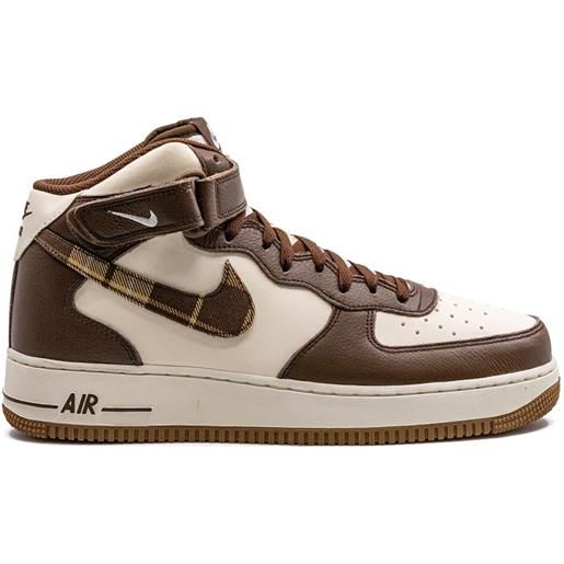 Nike sneakers air force 1 brown plaid - marrone