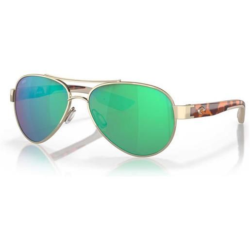 Costa loreto mirrored polarized sunglasses oro green mirror 580g/cat2 uomo