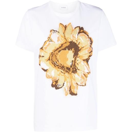 Barrie t-shirt a fiori - bianco