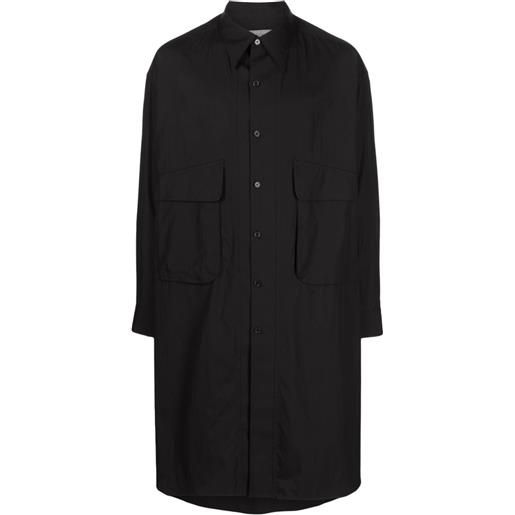 Yohji Yamamoto camicia a maniche lunghe - nero