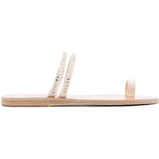 Ancient Greek Sandals sandali slides skalida a punta aperta - bianco