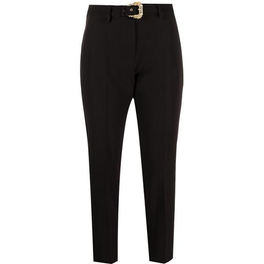 Versace Jeans Couture pantaloni crop con cintura - nero