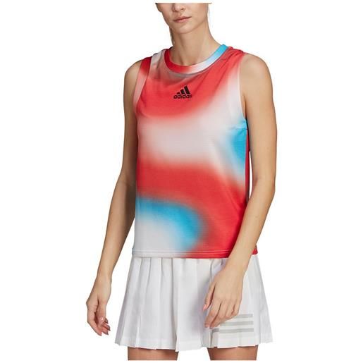 Adidas melbourne match sleeveless t-shirt multicolor l donna