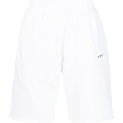 Off-White shorts sportivi scribble diag con stampa - bianco