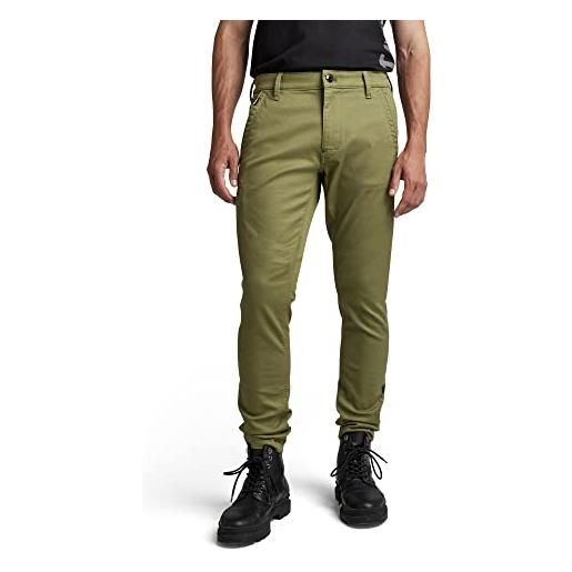 G-STAR RAW skinny chino 2.0 pantaloni, verde (dark olive d21974-c105-c744), 32w x 34l uomo
