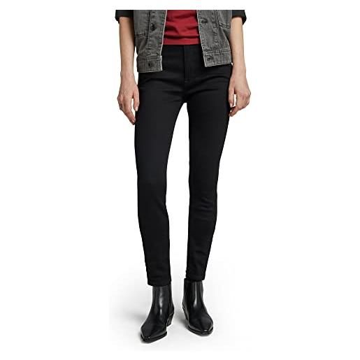 G-STAR RAW kafey ultra high skinny jeans donna , nero (worn in chert grey d15578-9882-b178), 24w / 28l