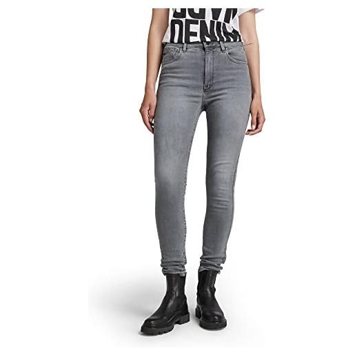 G-STAR RAW kafey ultra high skinny jeans donna , nero (pitch black d15578-b964-a810), 27w / 30l