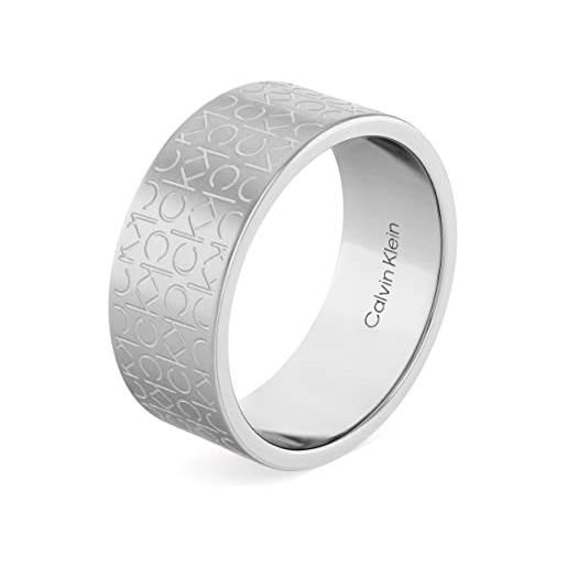 Calvin Klein anello da uomo collezione ck iconic for him in acciaio inossidabile - 35000437f, 62