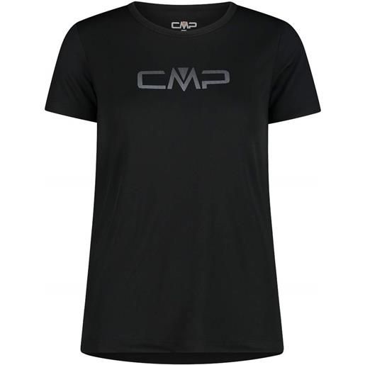 CMP t-shirt girocollo con logo nera da donna