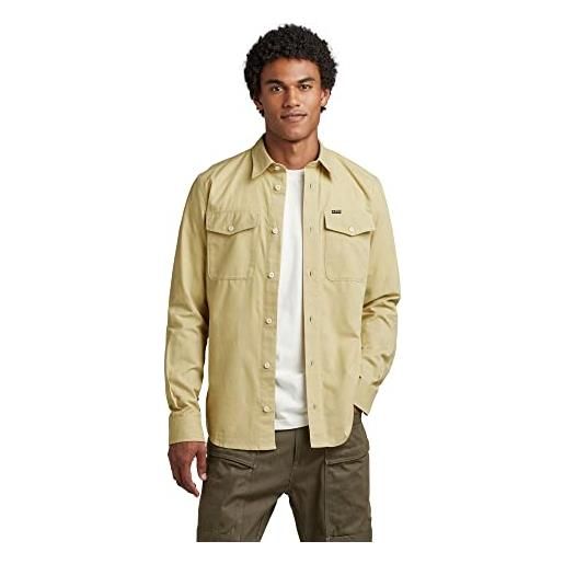 G-STAR RAW marine slim shirt, maglietta uomo, beige (ecru gd d20165-7647-c487), xxl