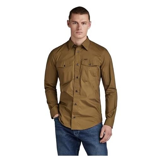 G-STAR RAW marine slim shirt, maglietta uomo, marrone (tobacco gd d20165-d454-g082), xl